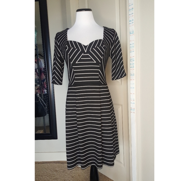 Bebe Fitted, Striped Dress - Picture 1 of 6